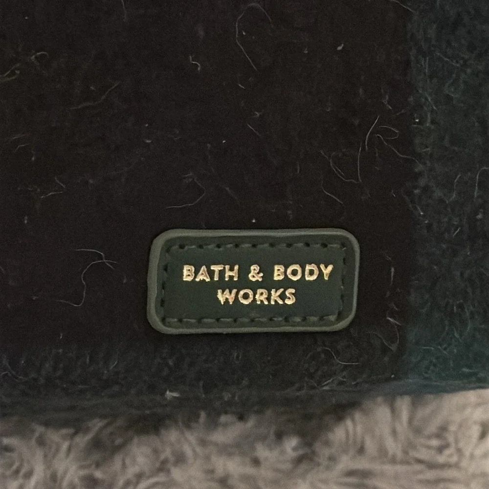 Bath & Body Works Green Black Buffalo Plaid Small Gift Tote Bag Holiday